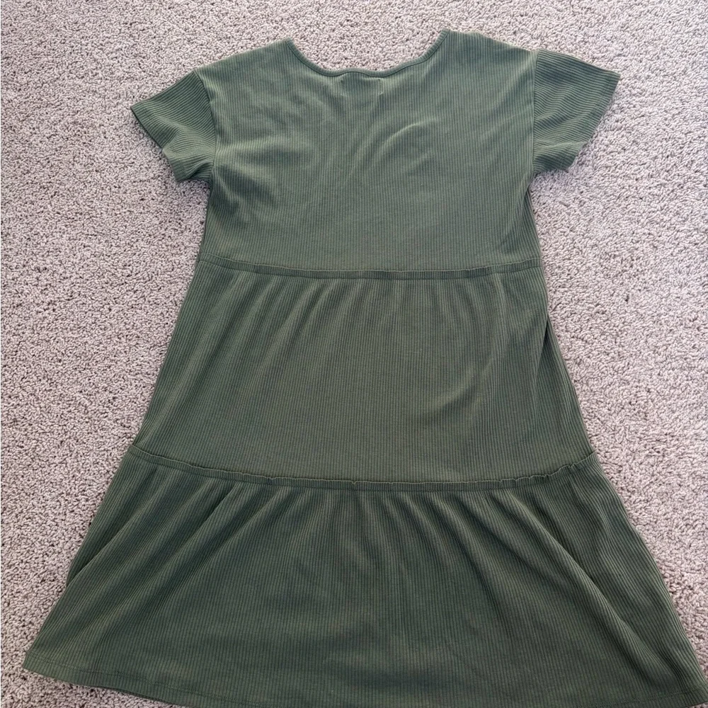 Old Navy Olive Green Dress and Mustard Yellow Kids Dress Size 14-16